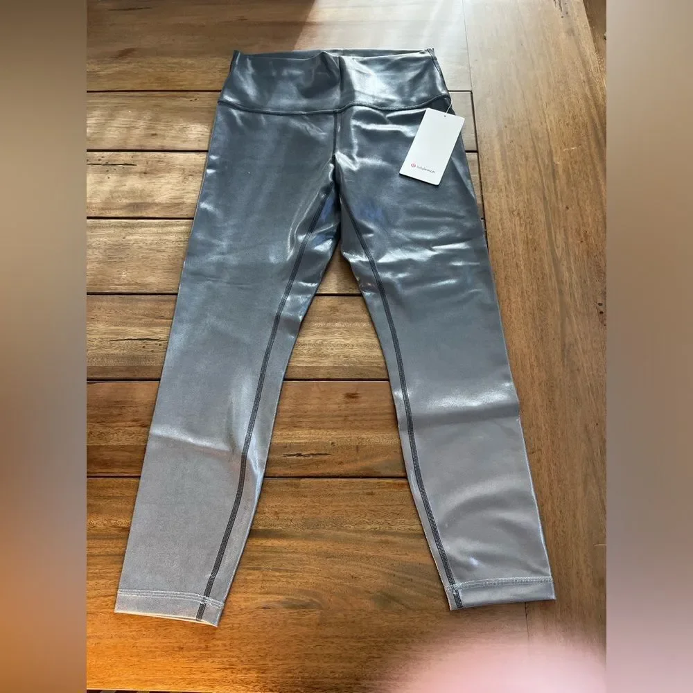 LuLuLemon Women's Wunder Train Foil High-Waisted Leggings; Size 10